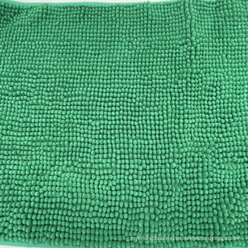 Anti Skidding Green Chenille Bathroom Mats